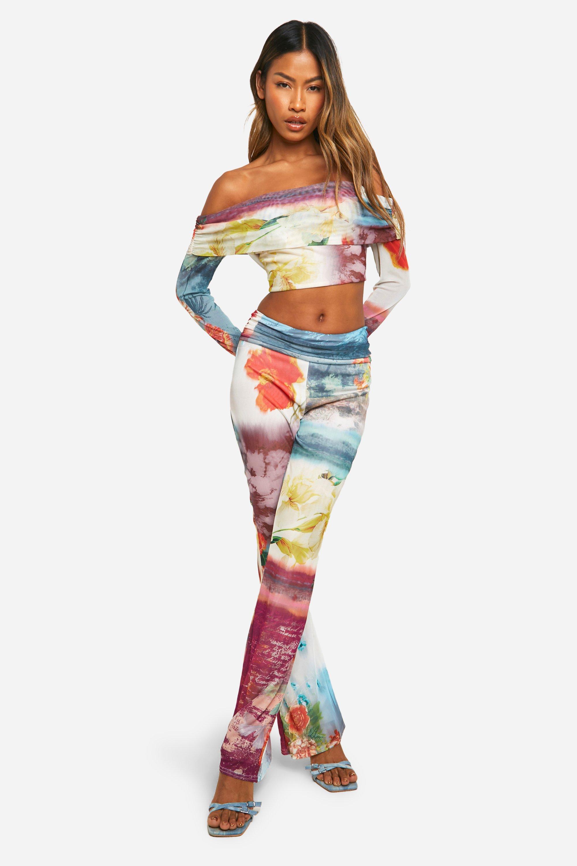 Printed flare leggings hotsell