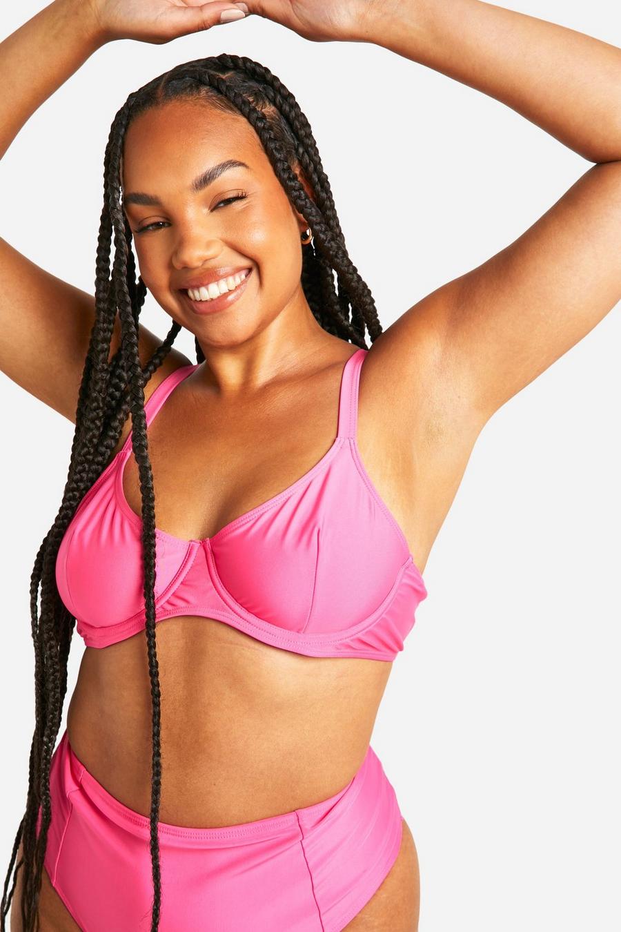 Pink Plus Essentials Underwired Bikini Top image number 1