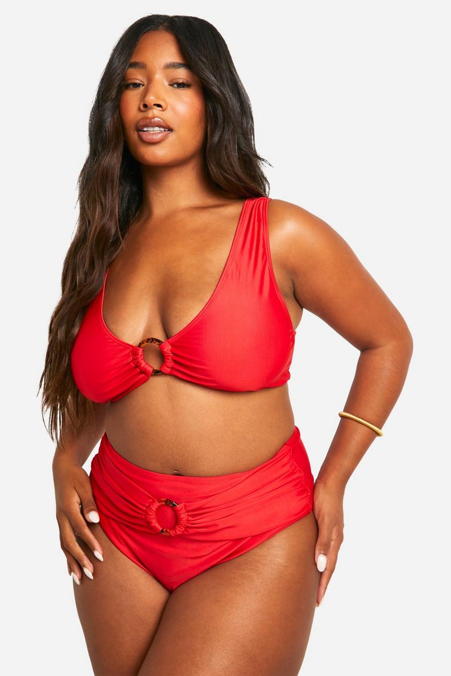 Red Plus Tummy Control O-ring Bikini Brief