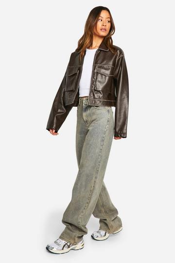 Tall Vintage Stone Wash Wide Leg Jeans stonewash