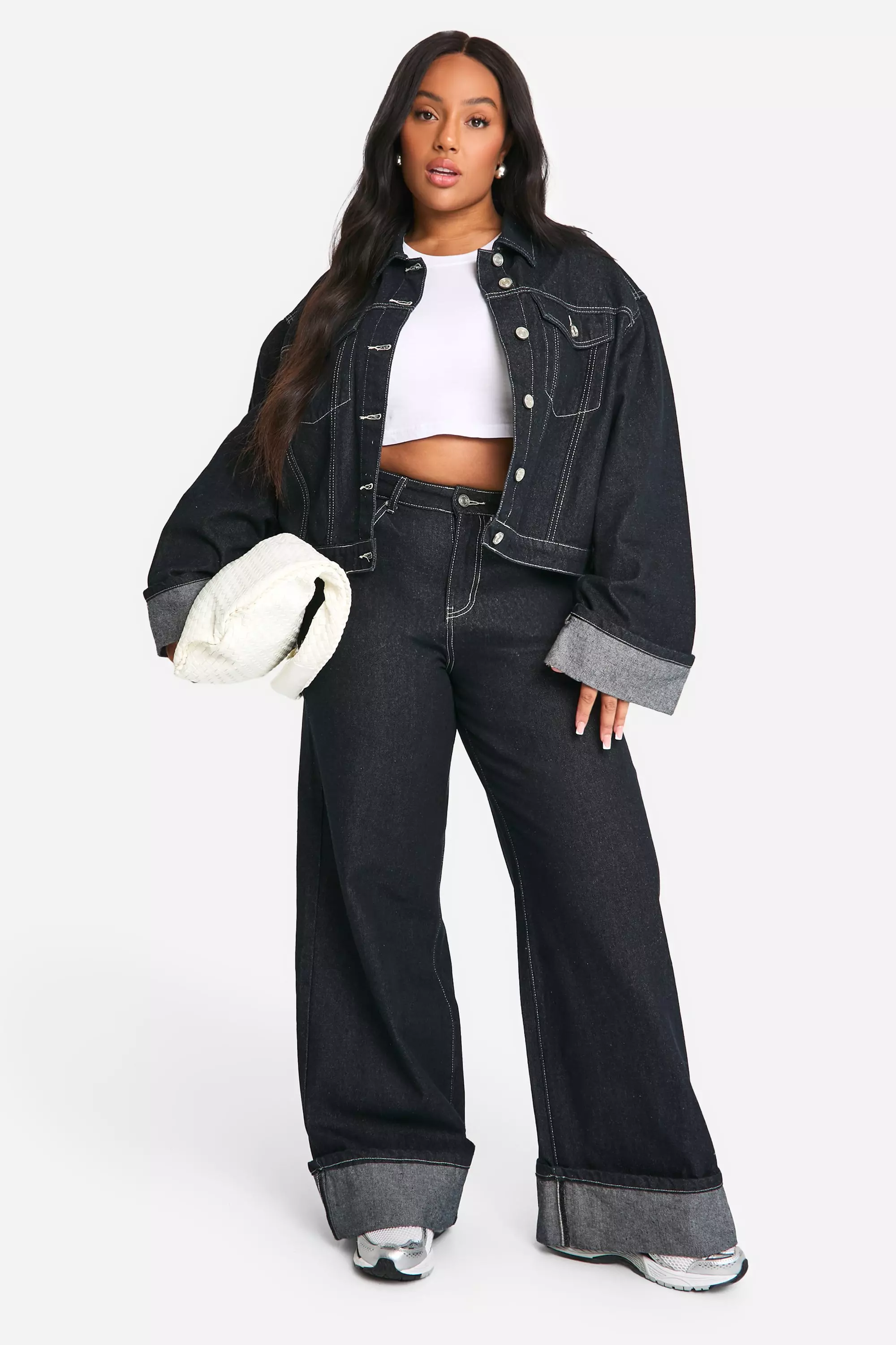 Dark indigo Plus Deep Turn Up Jean alternative image