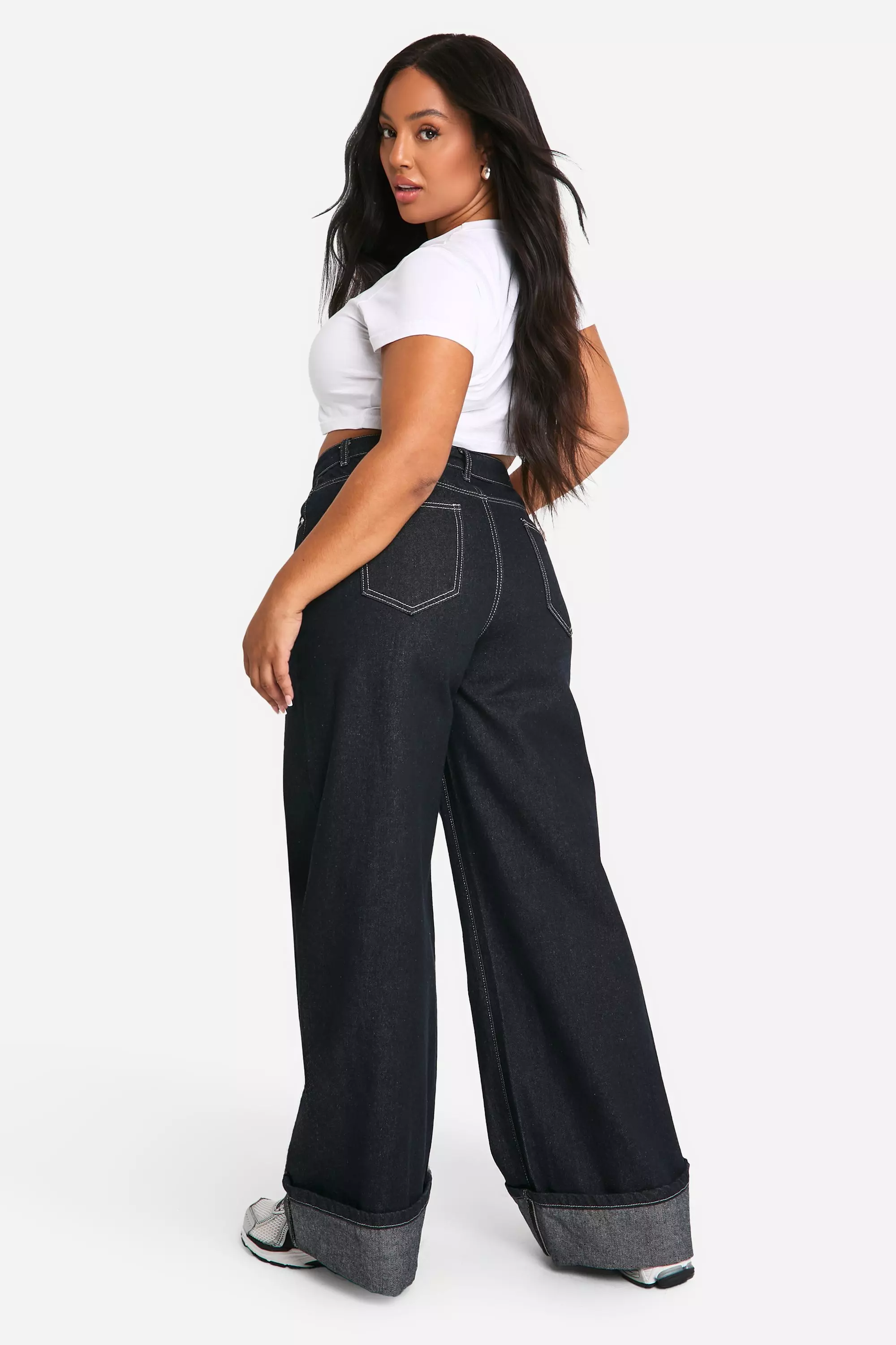 Dark indigo Plus Deep Turn Up Jean alternative image