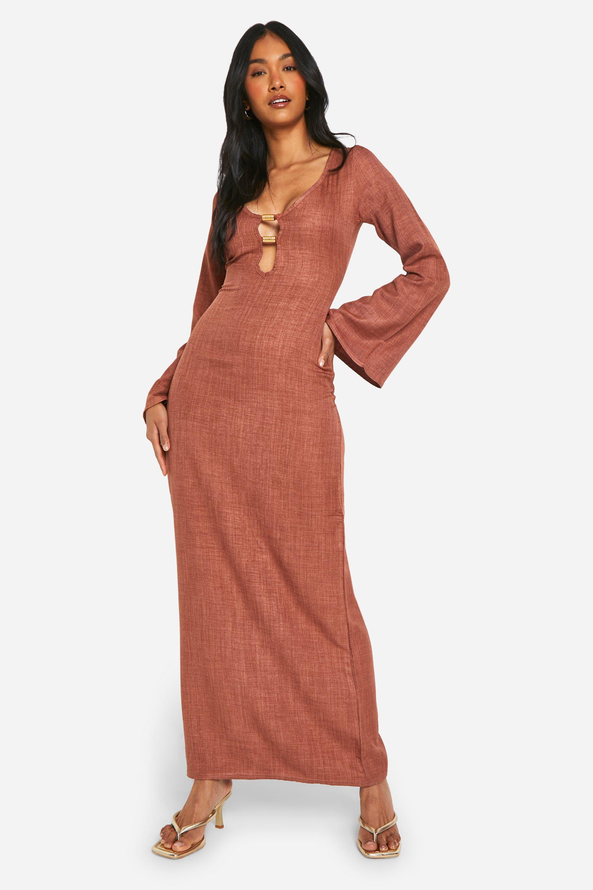 Boohoo rust dress hotsell