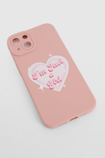 Slogan Phone Case pink