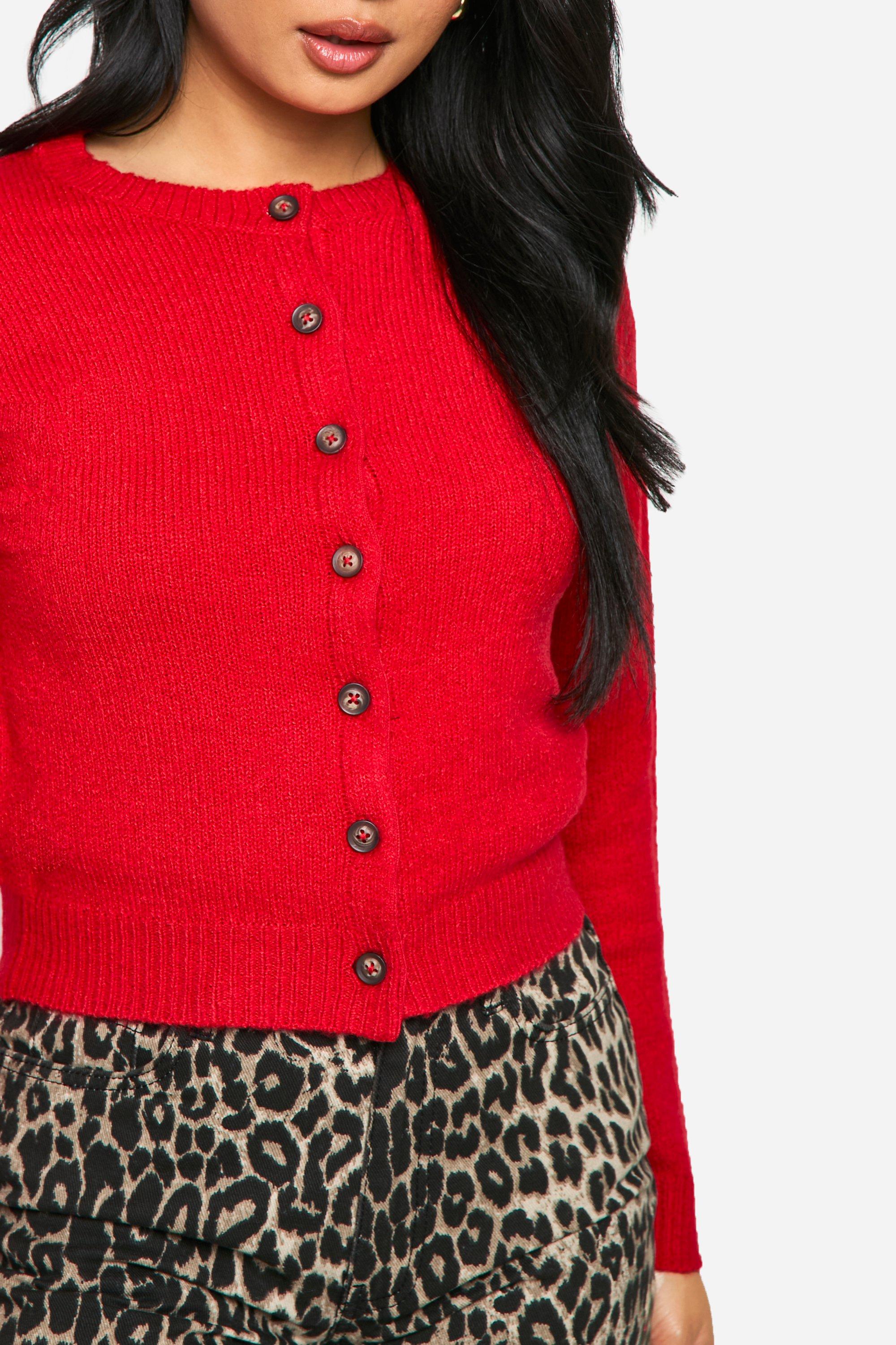 Petite red cardigan best sale