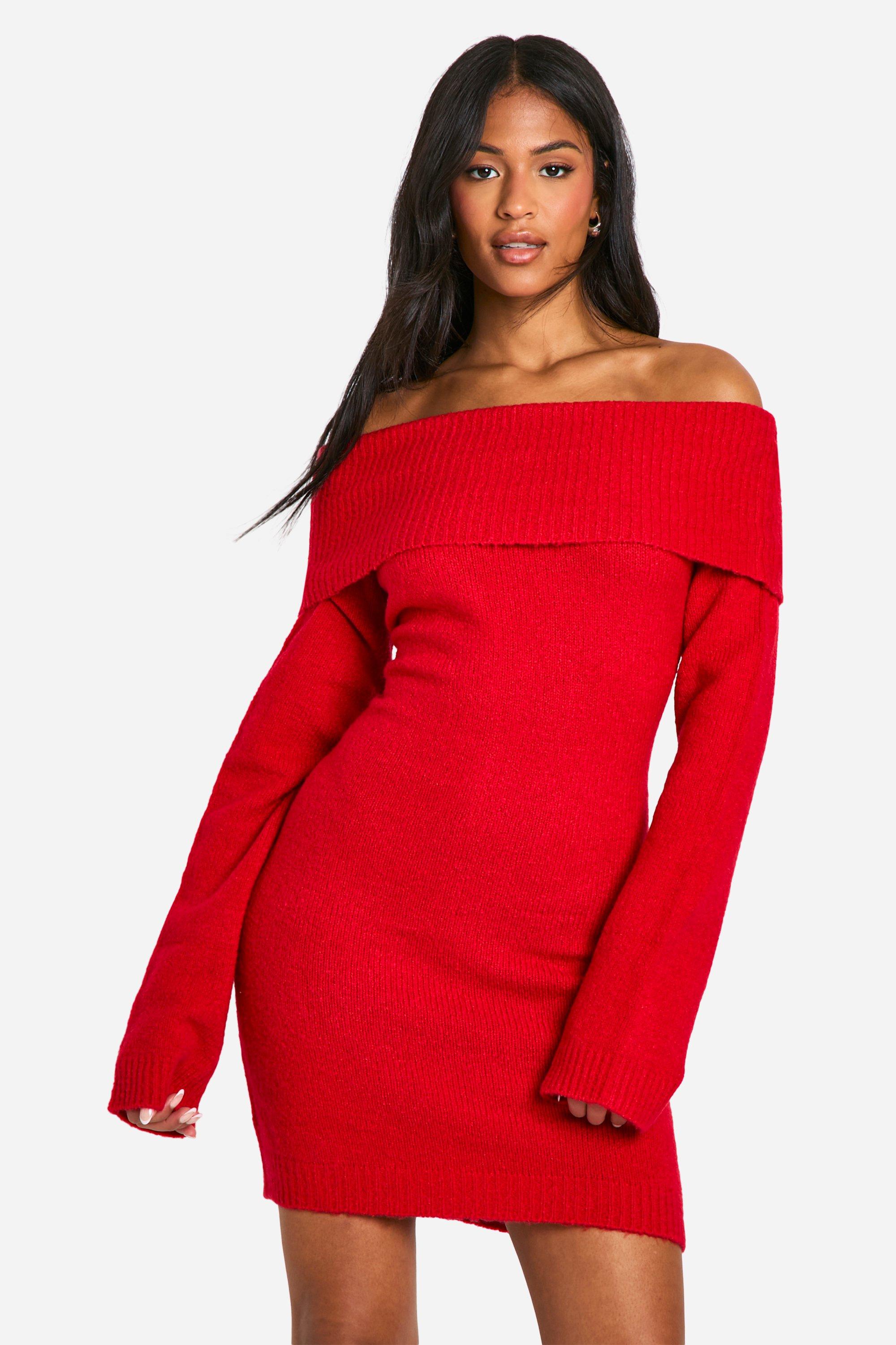 Bardot neckline dress sales