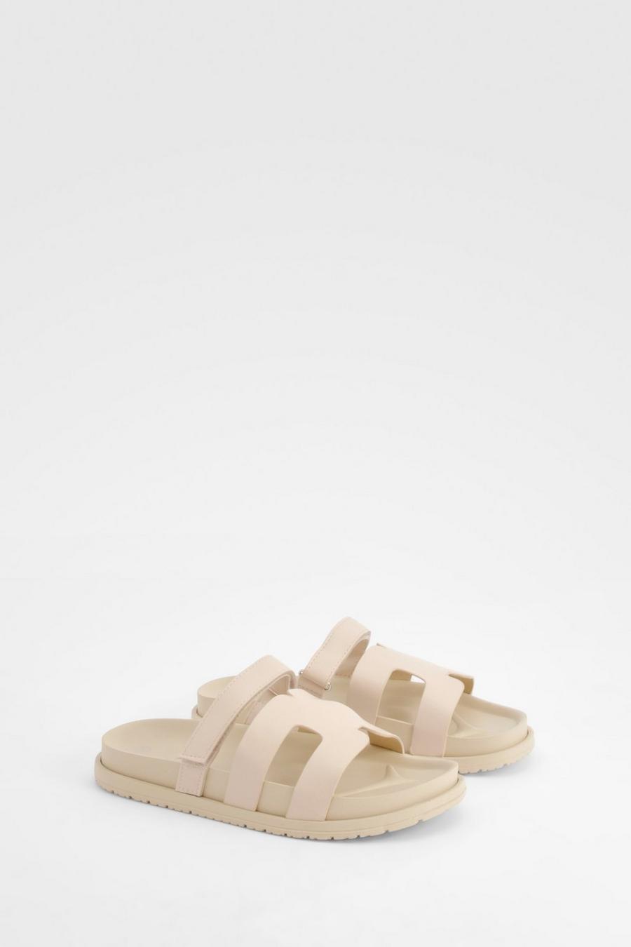 Nude pink Cut Out Detail Sliders     