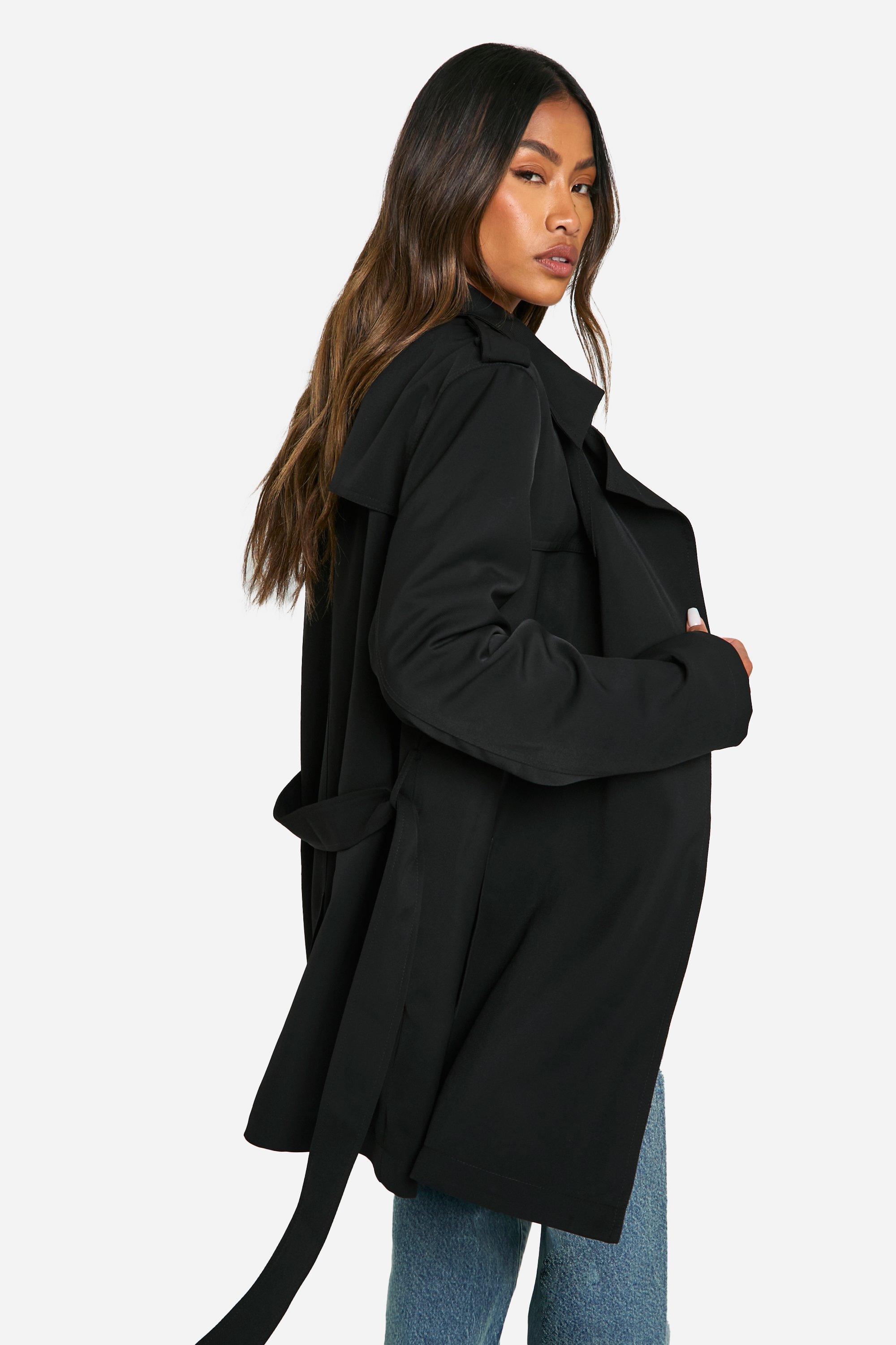 Belted Short Trench Coat boohoo CA