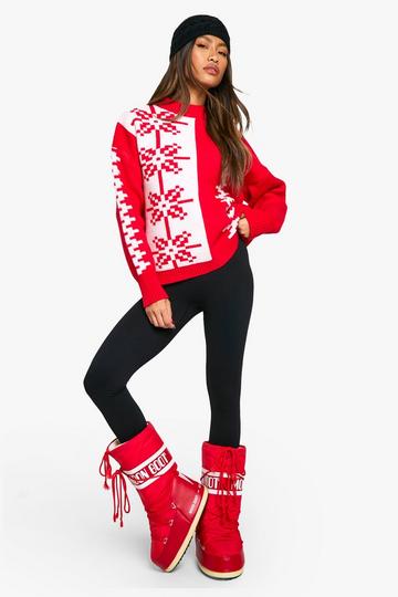 Premium Fairisle Knitted Jumper red