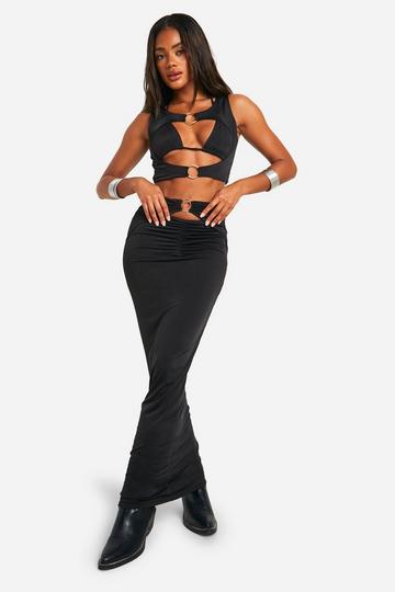 Festival Slinky O Ring Cut Out Top black