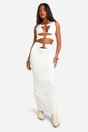 Festival Slinky O Ring Cut Out Top white