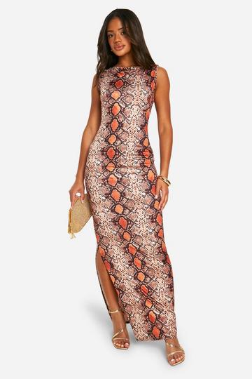 Snakeskin Maxi Dress snake