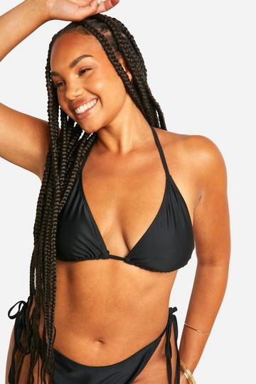 Plus Tie Side Bikini Set black