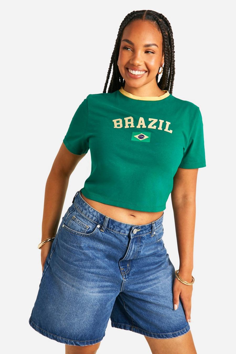 Green Plus Brazil Printed Baby T-shirt image number 1