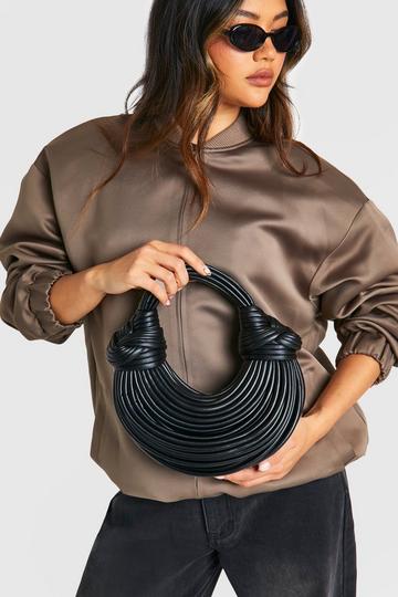 Black Knot Detail Strappy Grab Bag