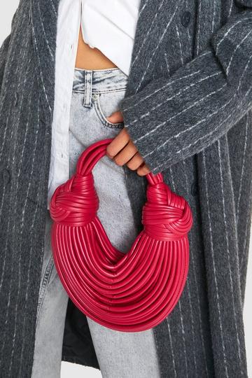 Knot Detail Strappy Grab Bag cherry