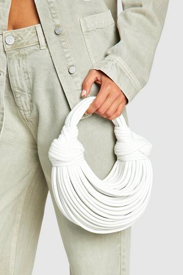 White Knot Detail Strappy Grab Bag