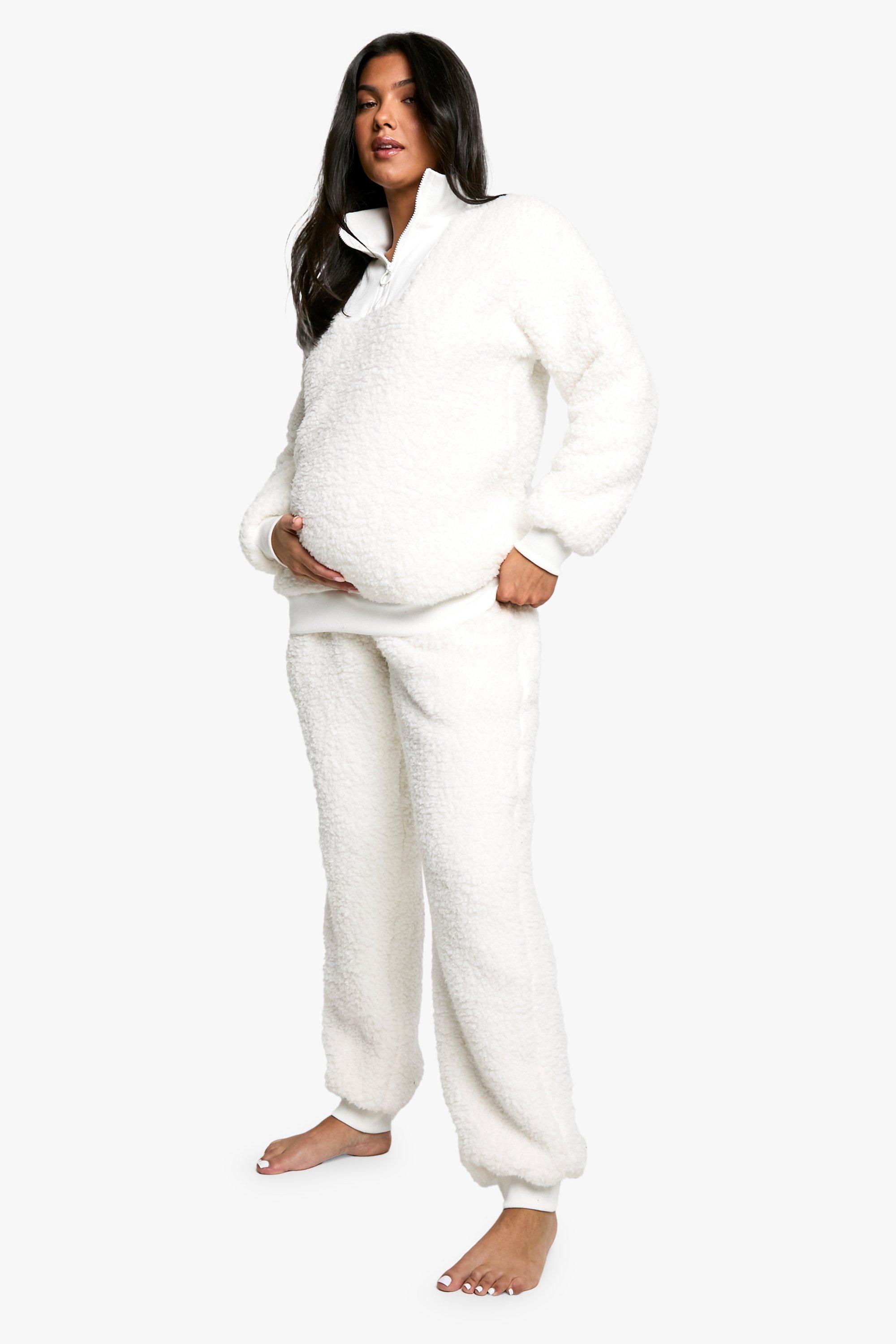Maternite Ensemble de grossesse a col zippe et jogging boohoo FR