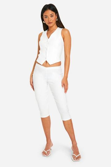 Super Stretch Vest & Capri Pants ivory