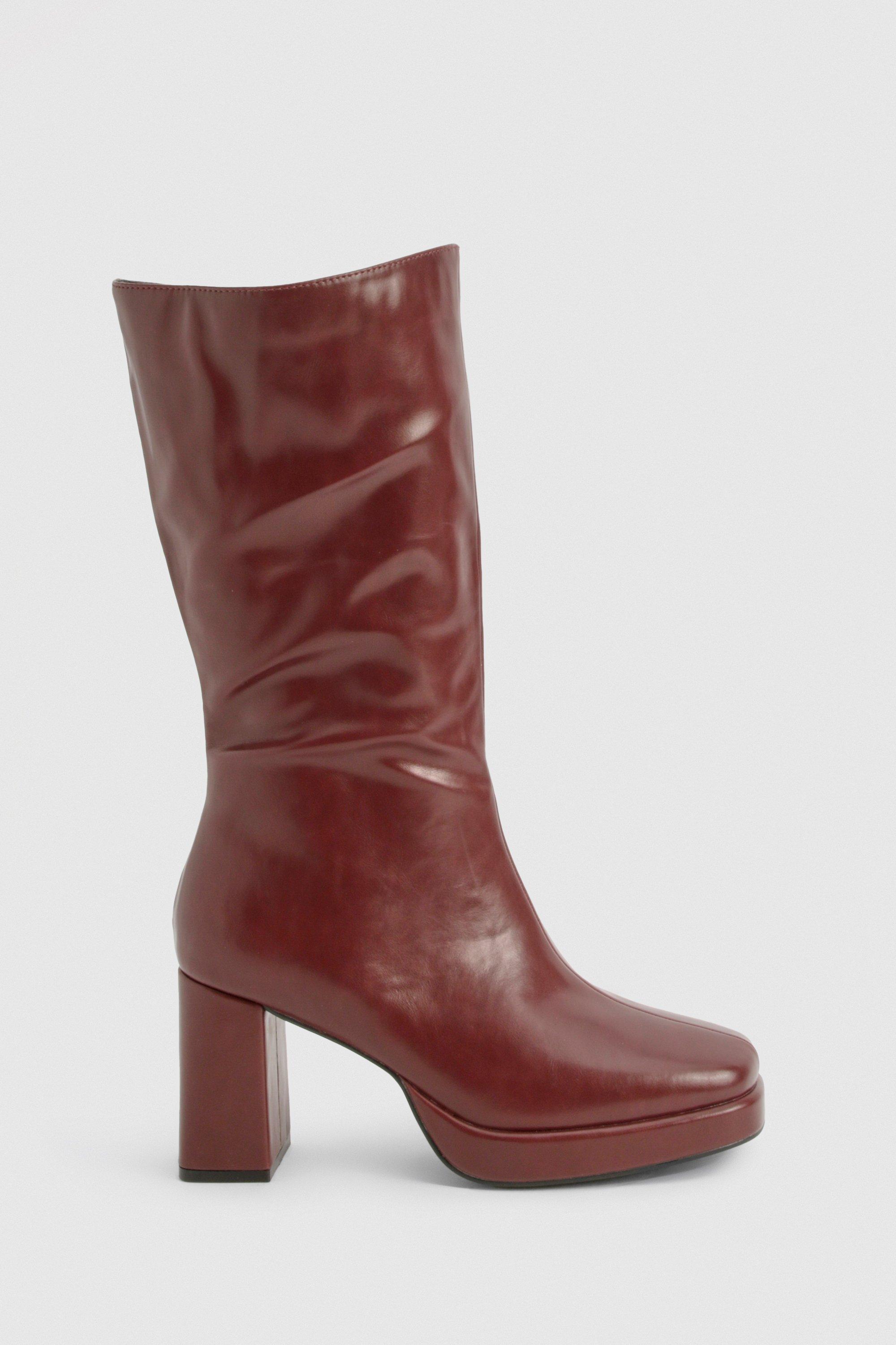 Platform Calf High Boots | boohoo USA Platform Calf High Boots | boohoo USA