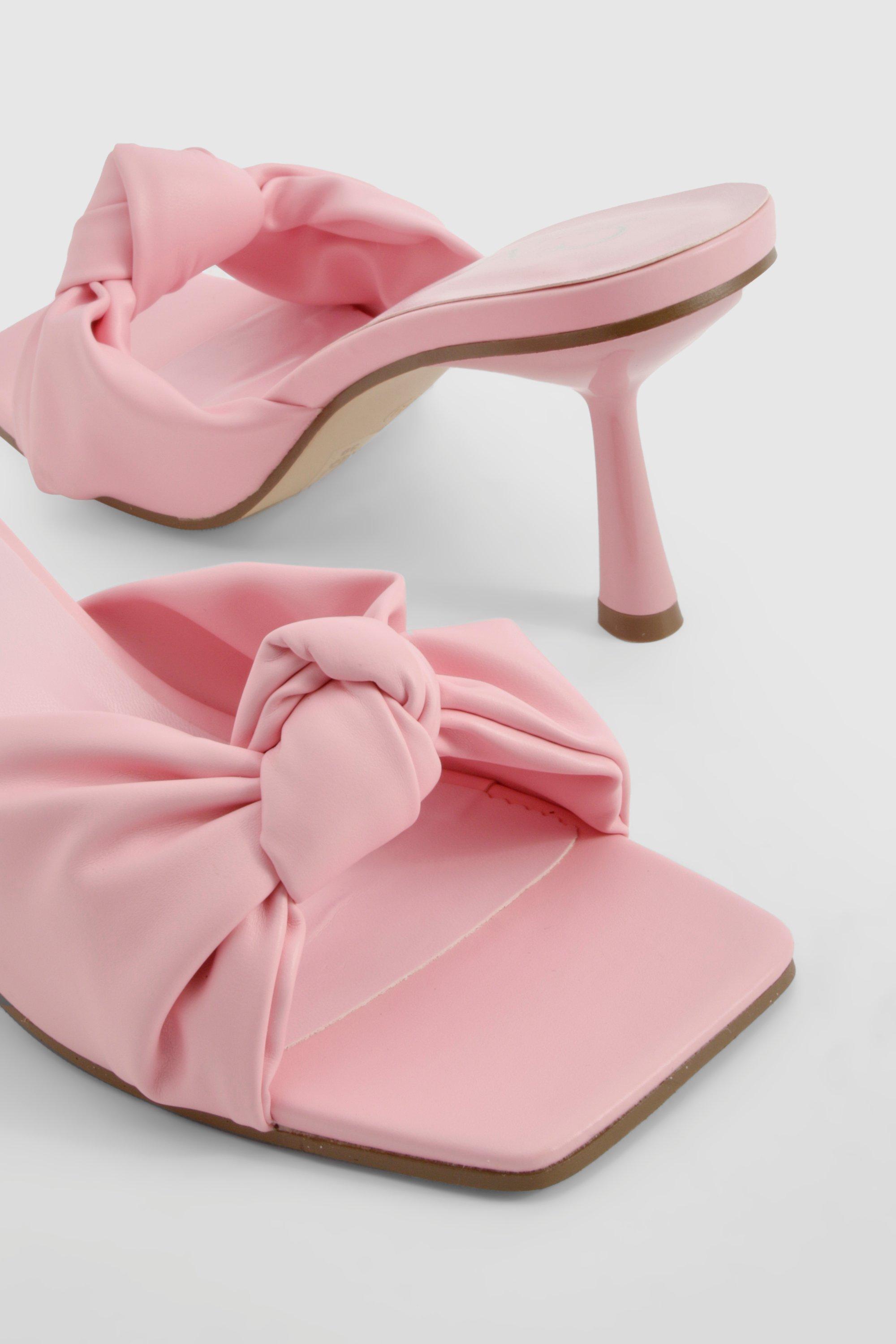 Pink heeled mules store