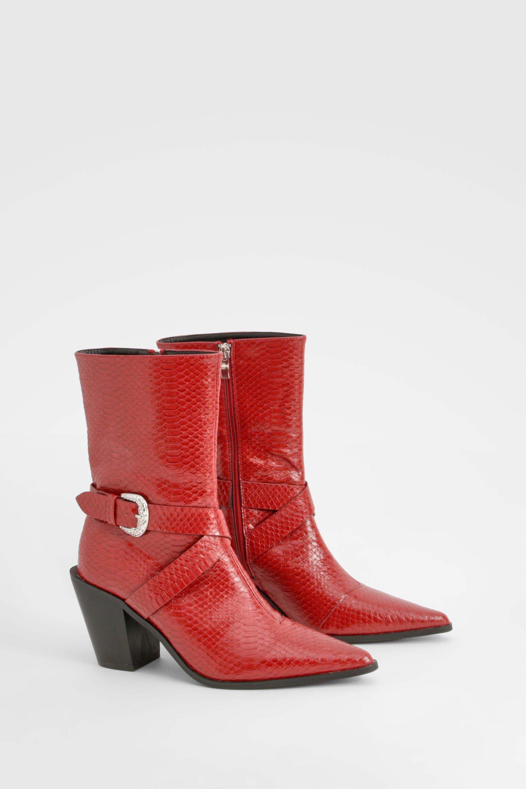 Boohoo snakeskin boots hotsell