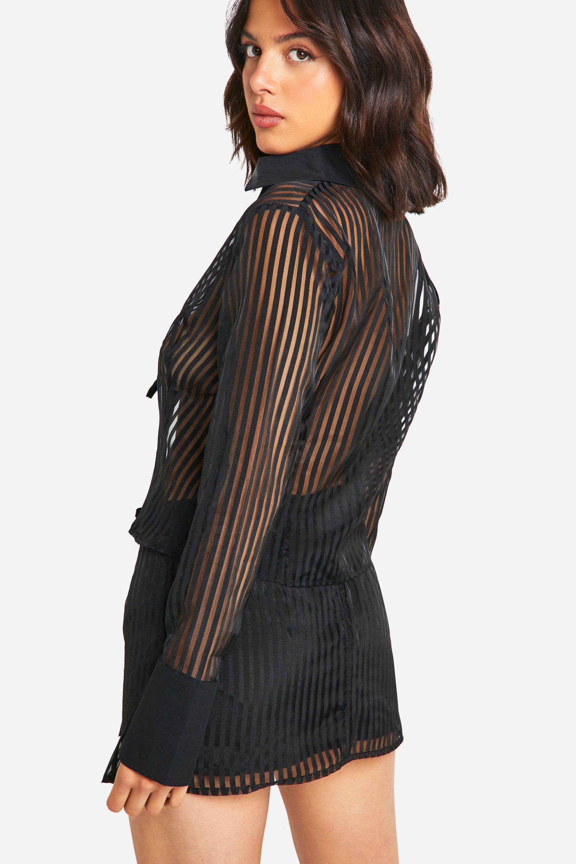 Blusa transparente mujer outlet