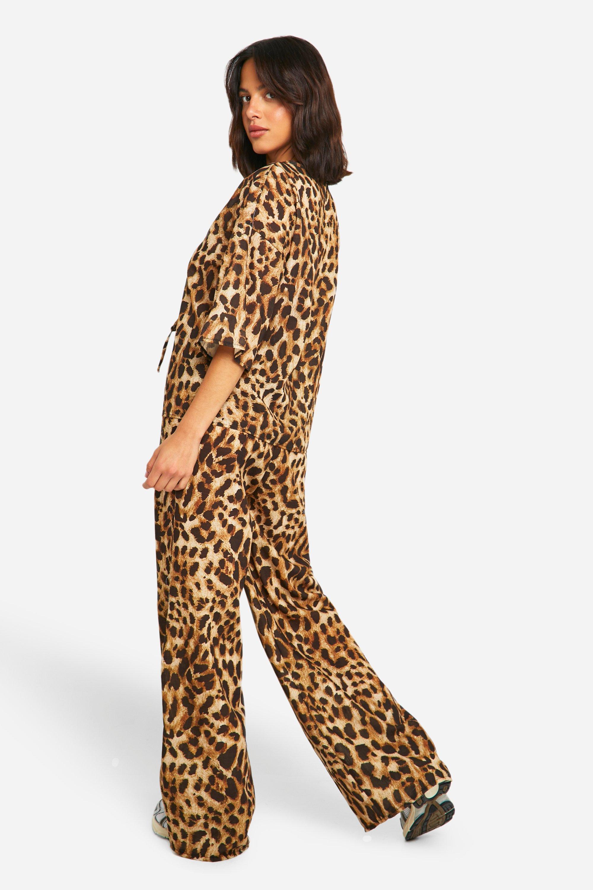 Boohoo leopard trousers deals