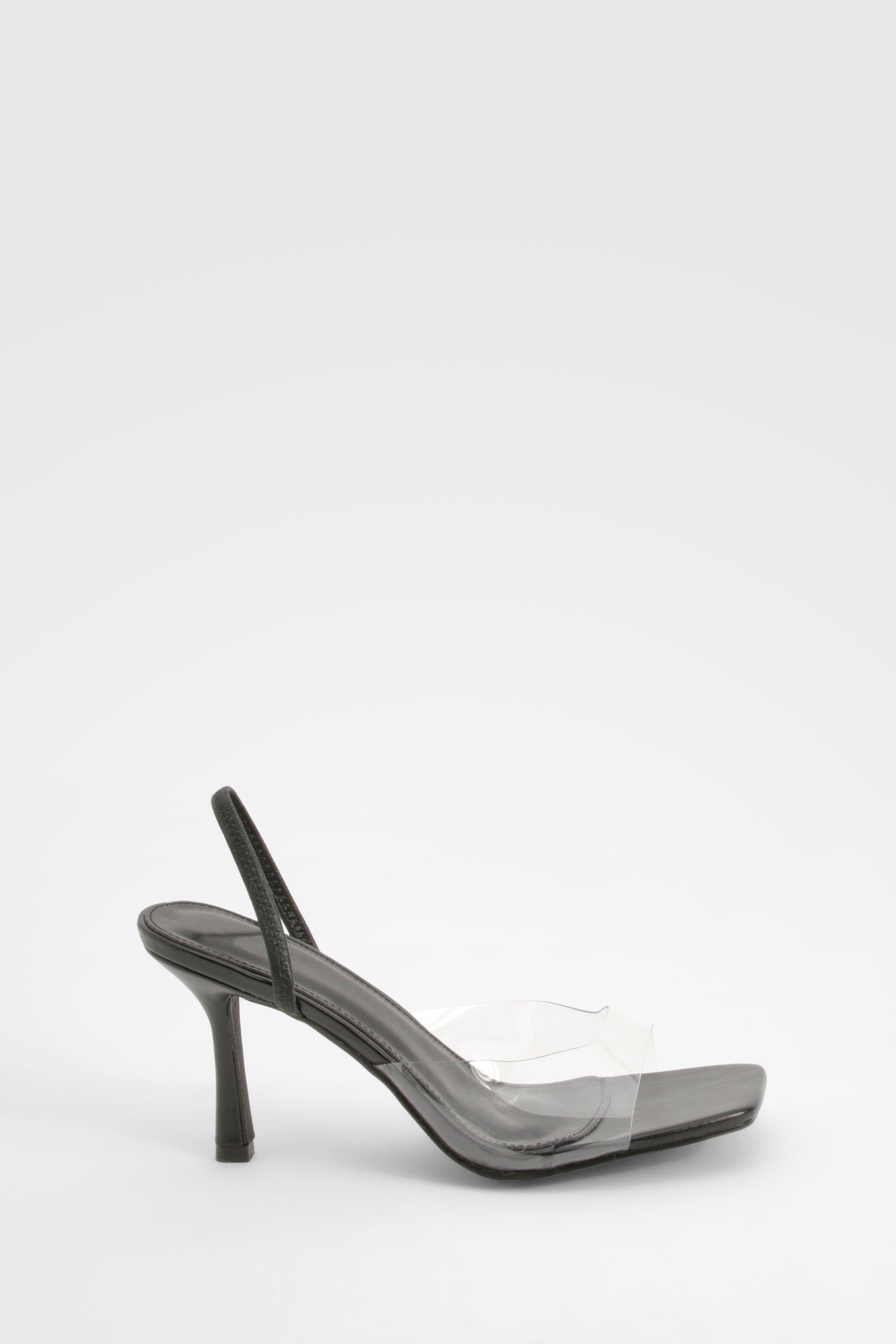 Clear Slingback Heels boohoo USA