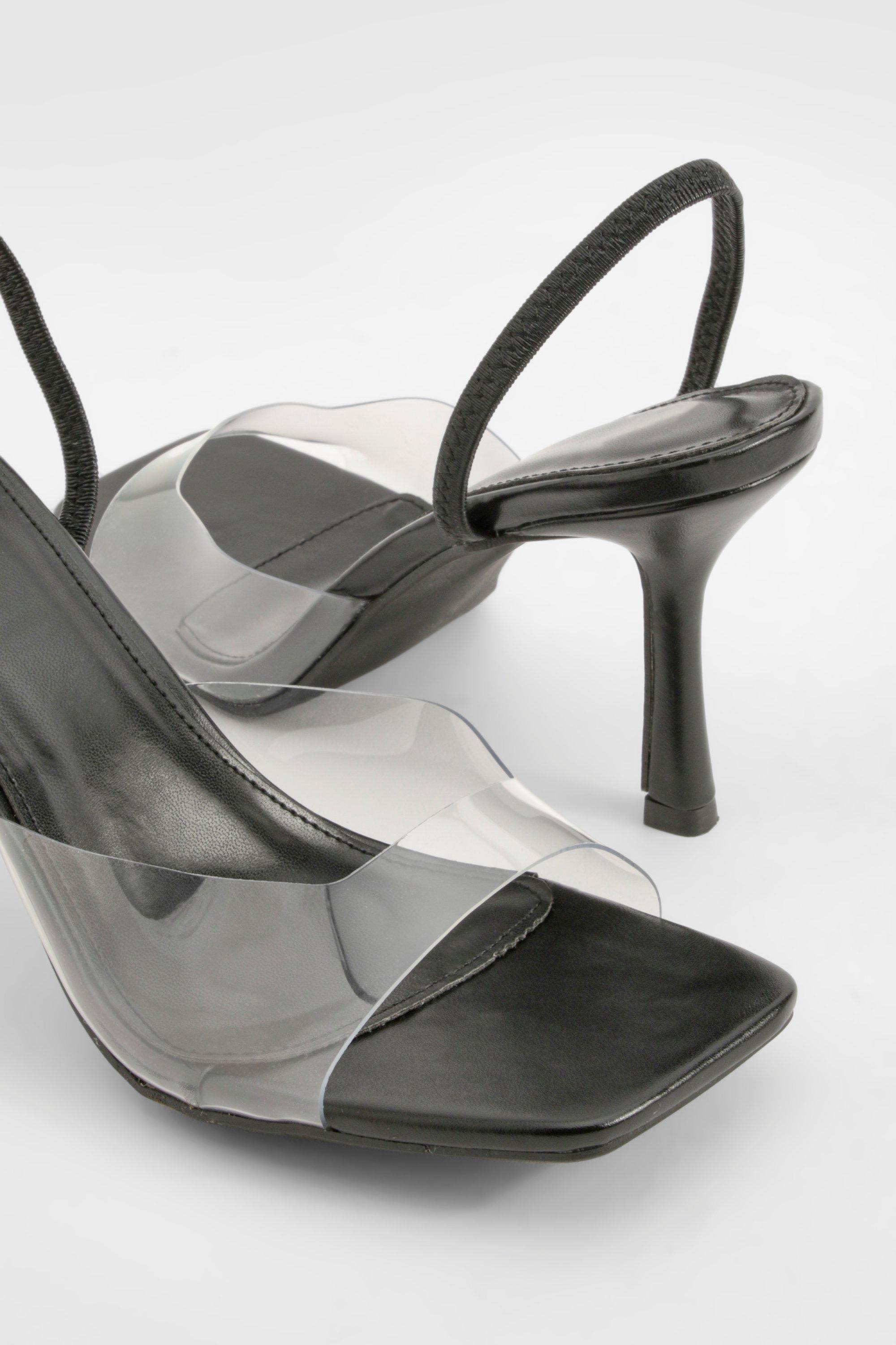 Clear Slingback Heels boohoo USA