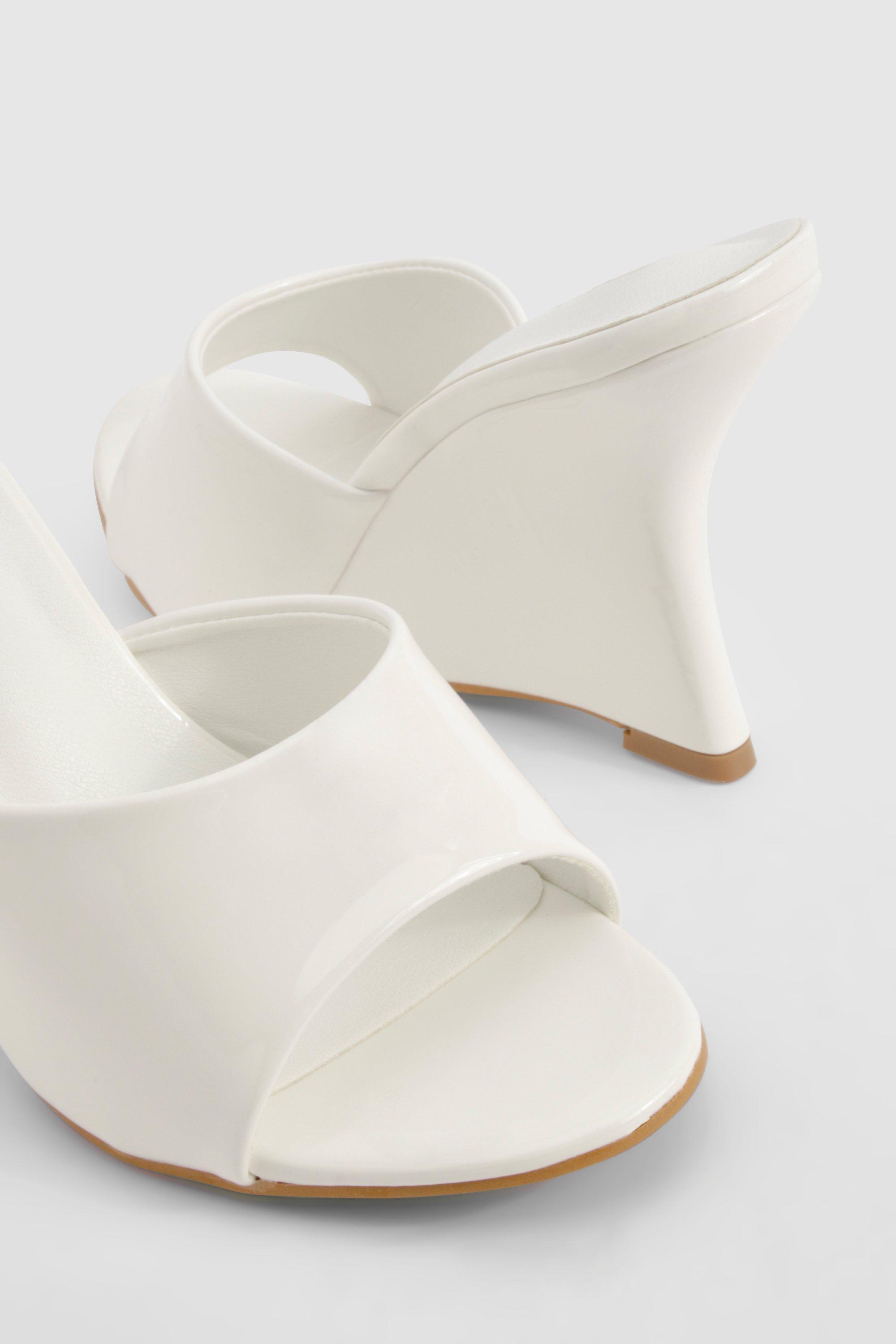 White wedge mules new arrivals