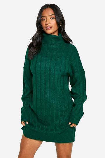 Petite Soft Rib Roll Neck Jumper Dress bottle