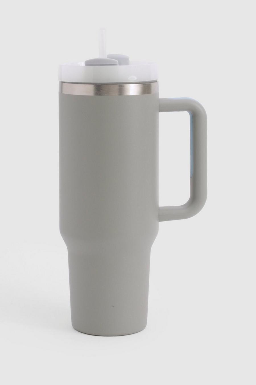 Grey Stainless Steel Large Travel Cup