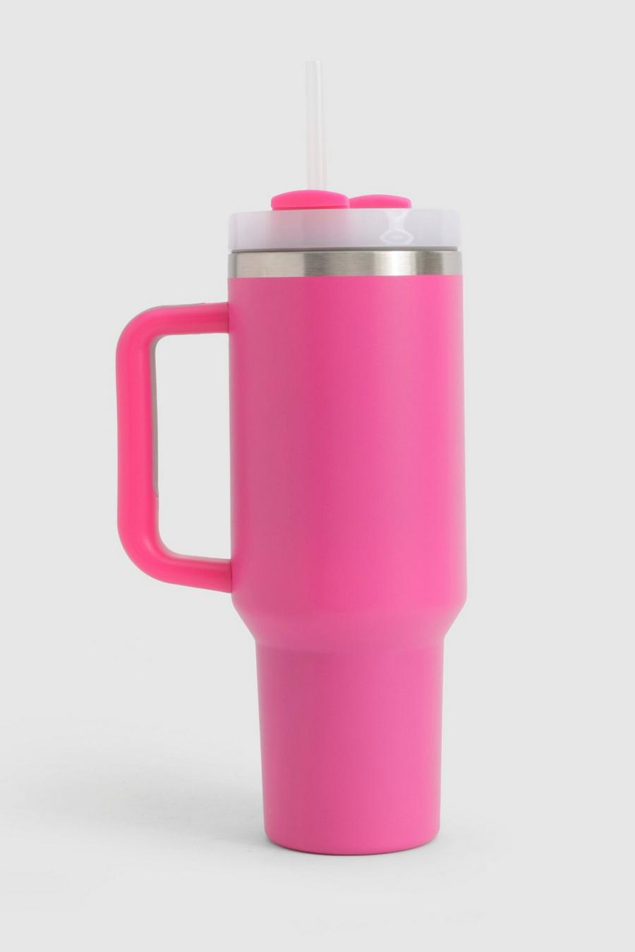 Bright pink Grote Roestvrij Stalen Tumbler Cup image number 1