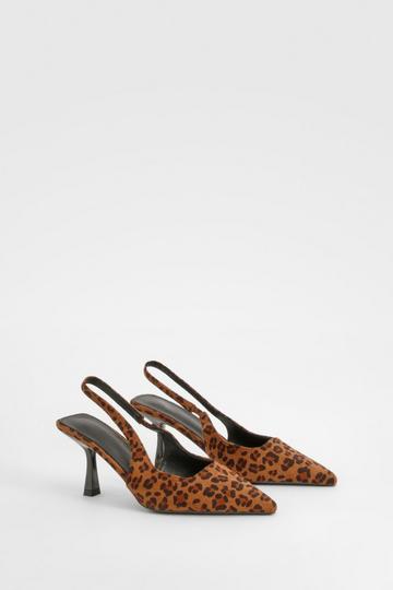 Leopard Multi Slingback Court Shoes