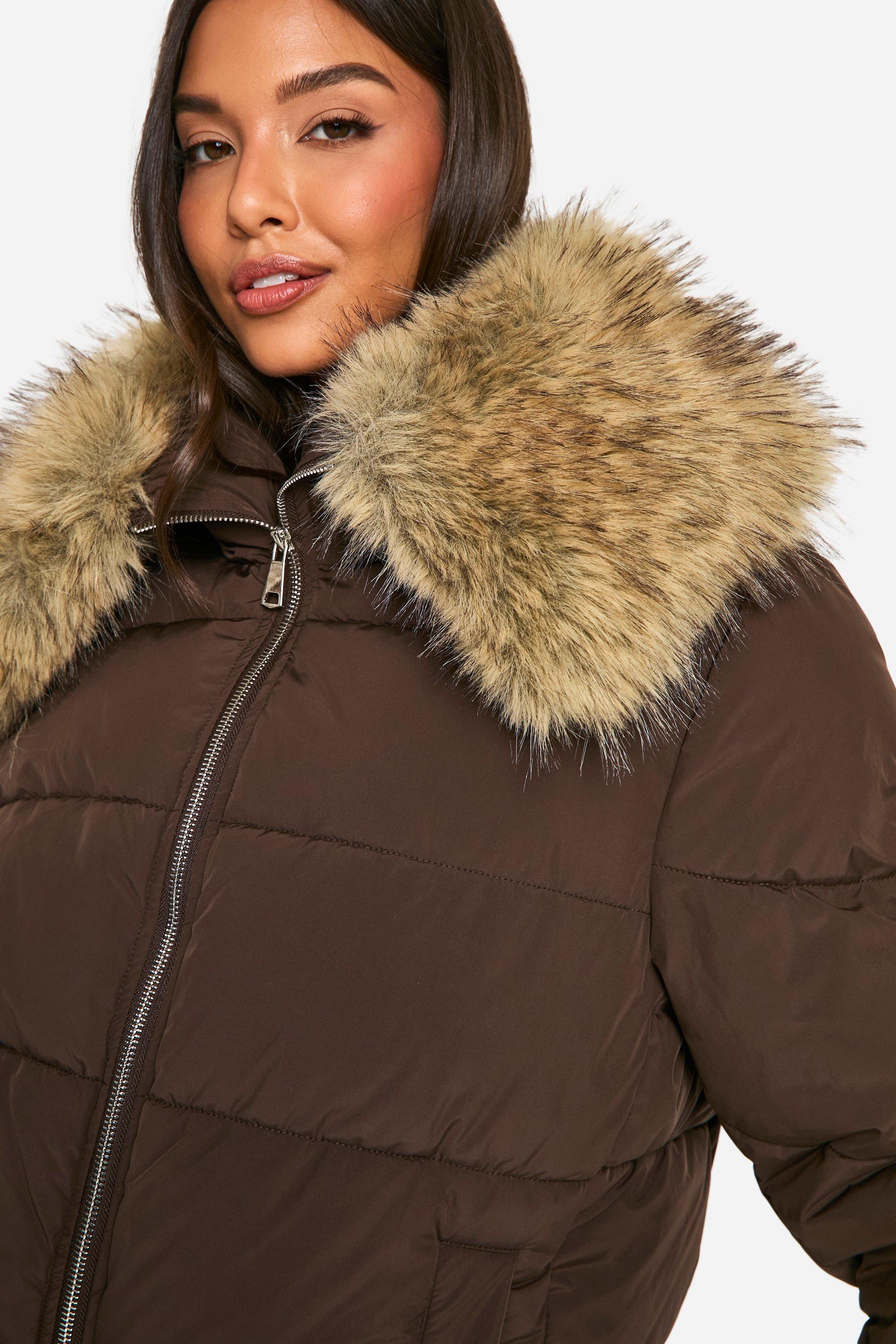Fur collar puffer store