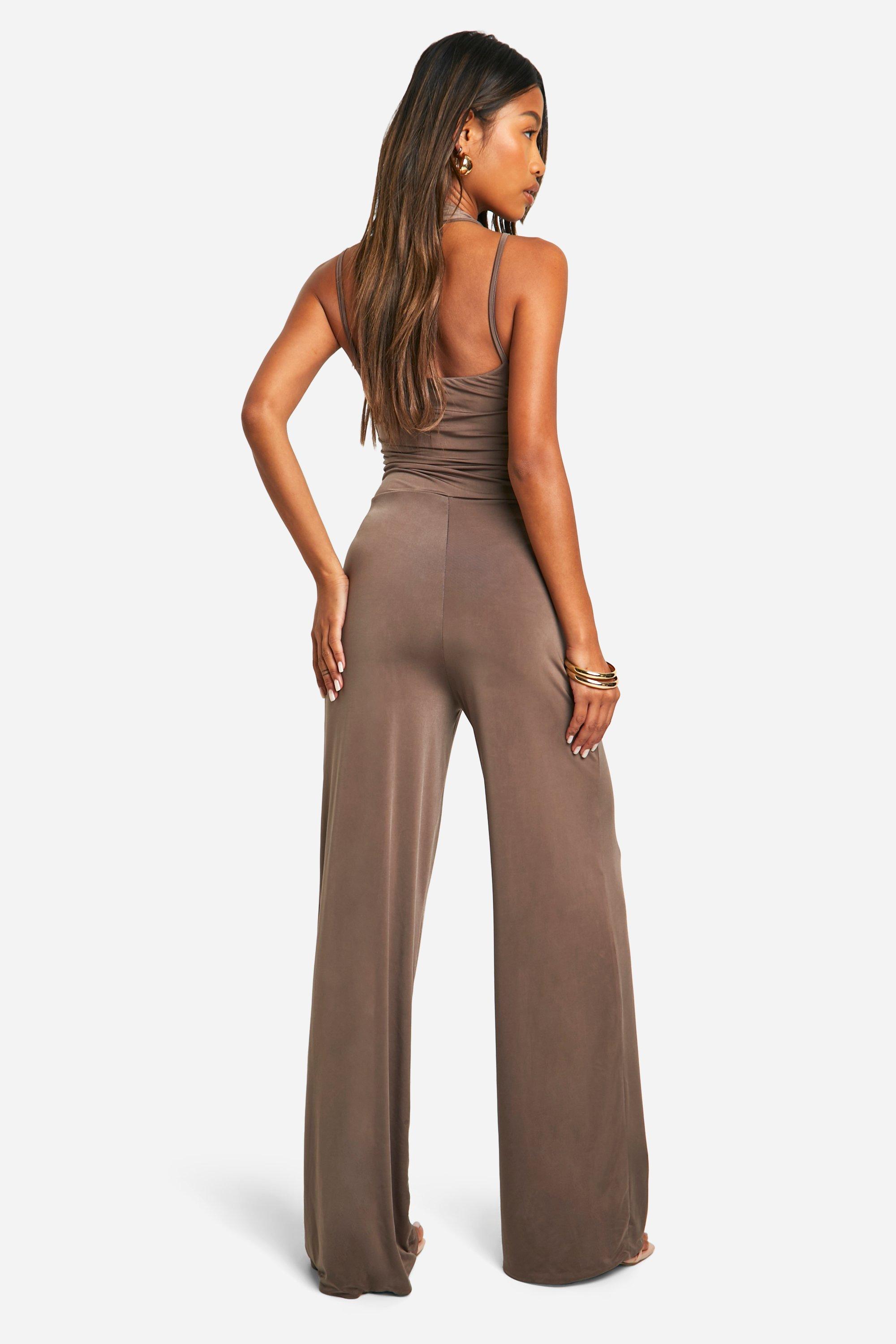 Boohoo wide leg jumpsuit online