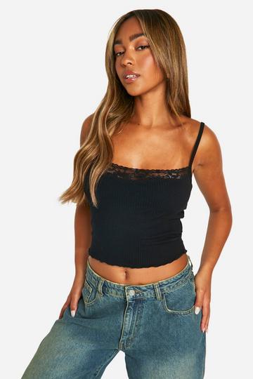 Lace Trim Cami black