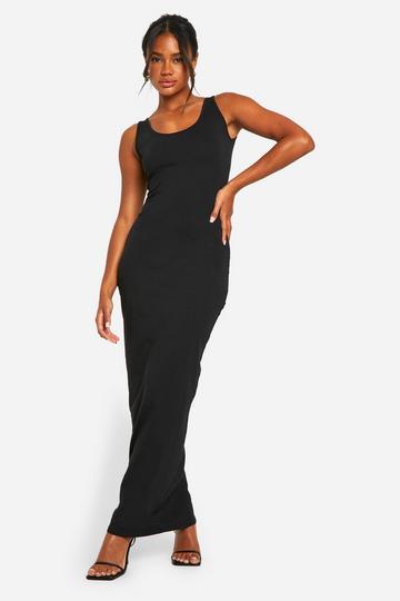 Basic Scoop Neck Maxi Dress black