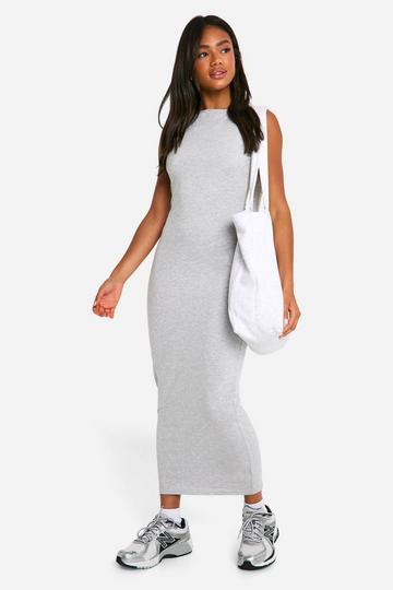 Basic Tan Midi Dress grey