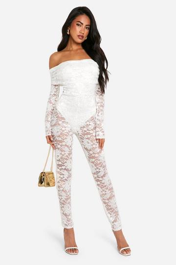 Kanten Off Shoulder Off Shoulder Jumpsuit white