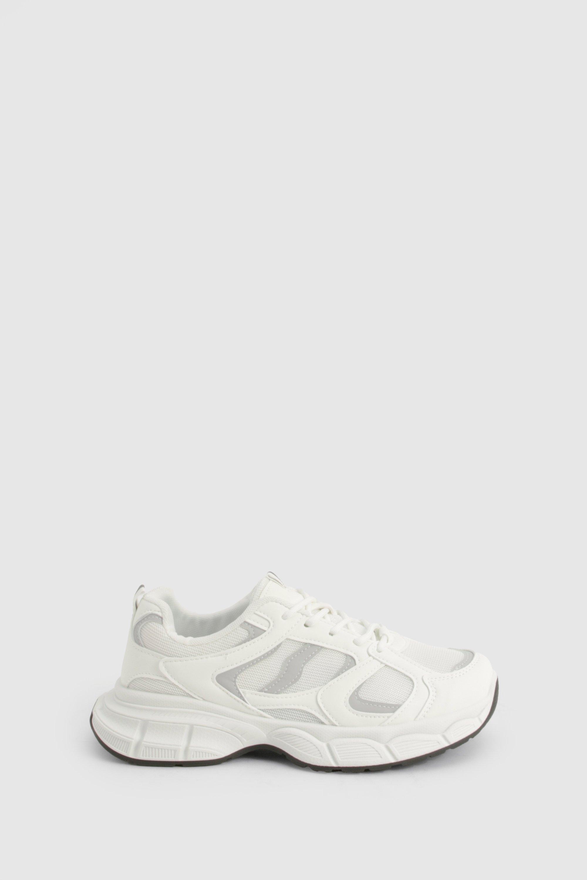 Boohoo white trainers online