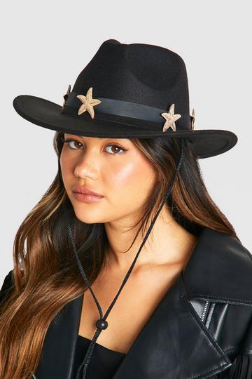 Starfish Trim Western Hat black