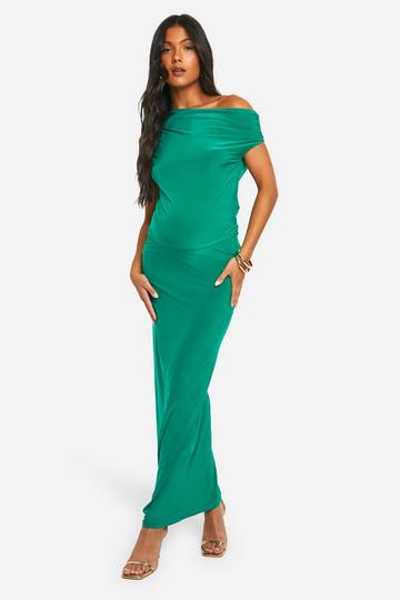 Maternity Slinky Maxi Skirt bright green