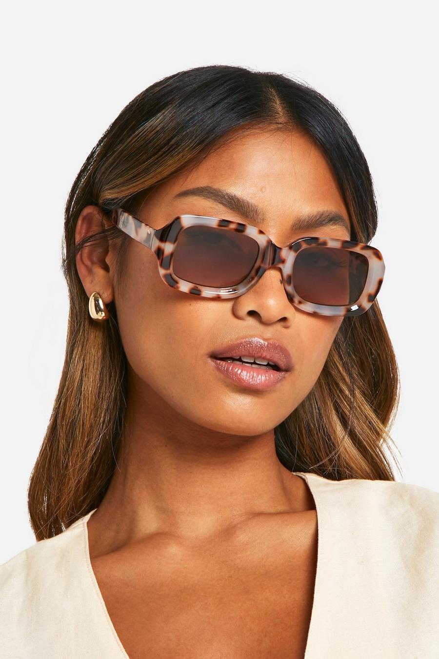 Brown Leopard Frame Retro Sunglasses 