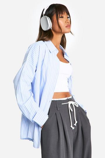 Stripe Oversized Shirt baby blue