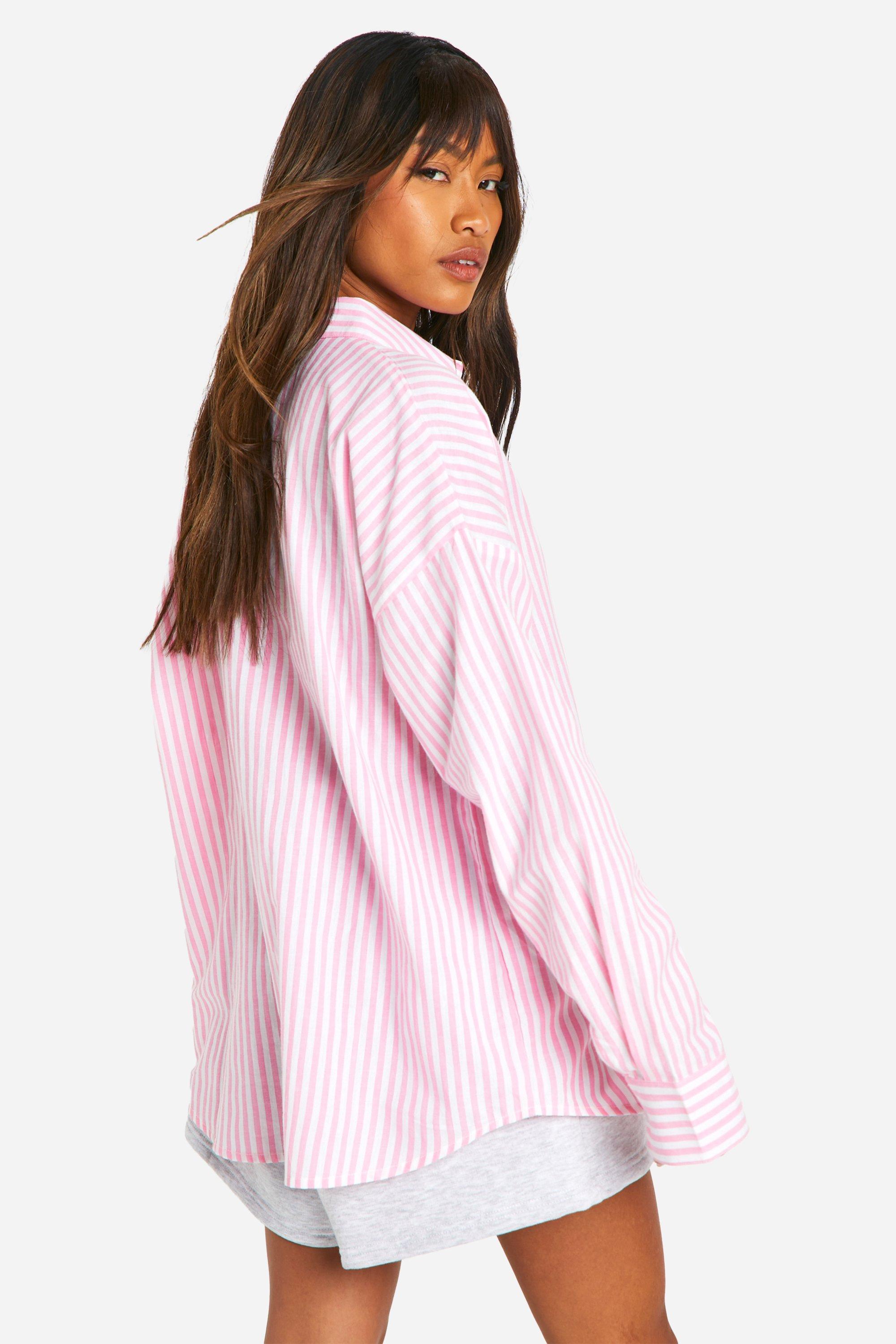 Chemise oversize rose sales