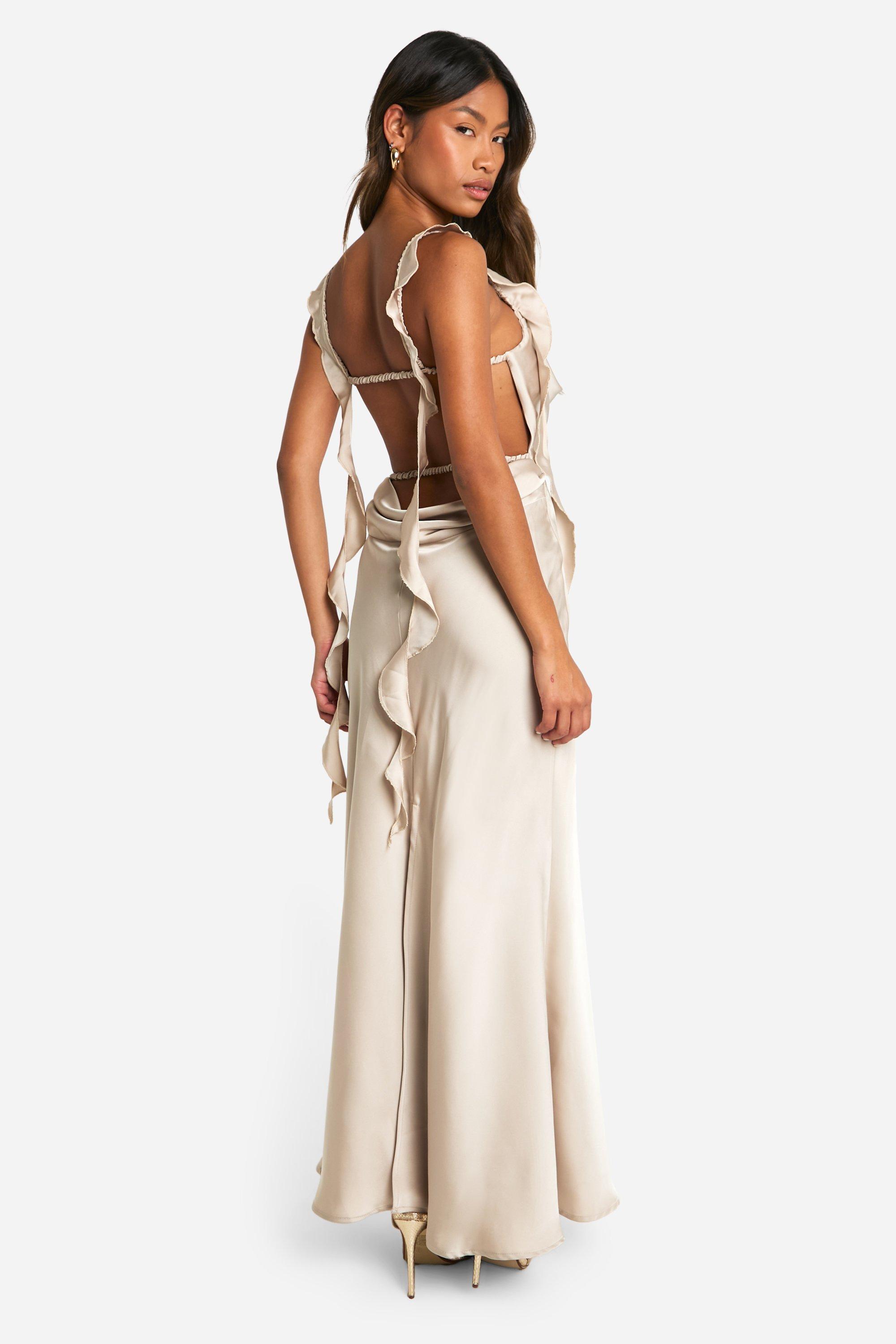 ベイシックス(BASICKS)｜Rich Satin Resort Strap Dress