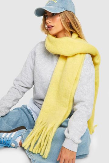 Chunky Oversized Fringe Scarf lemon