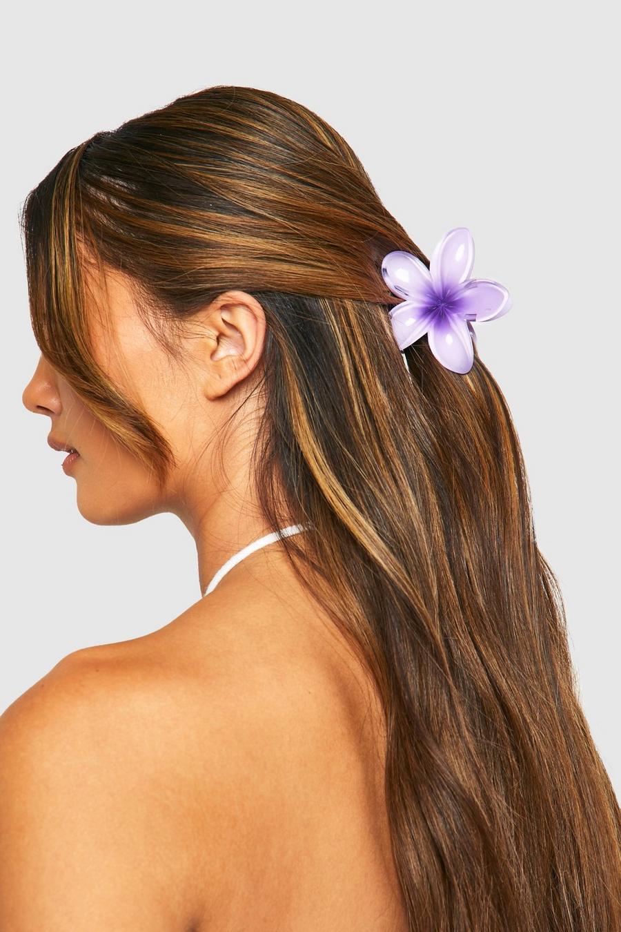 Lilac Large Flower Claw Clip 